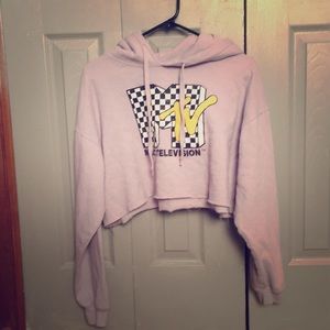 MTV cropped graphic sweatshirt